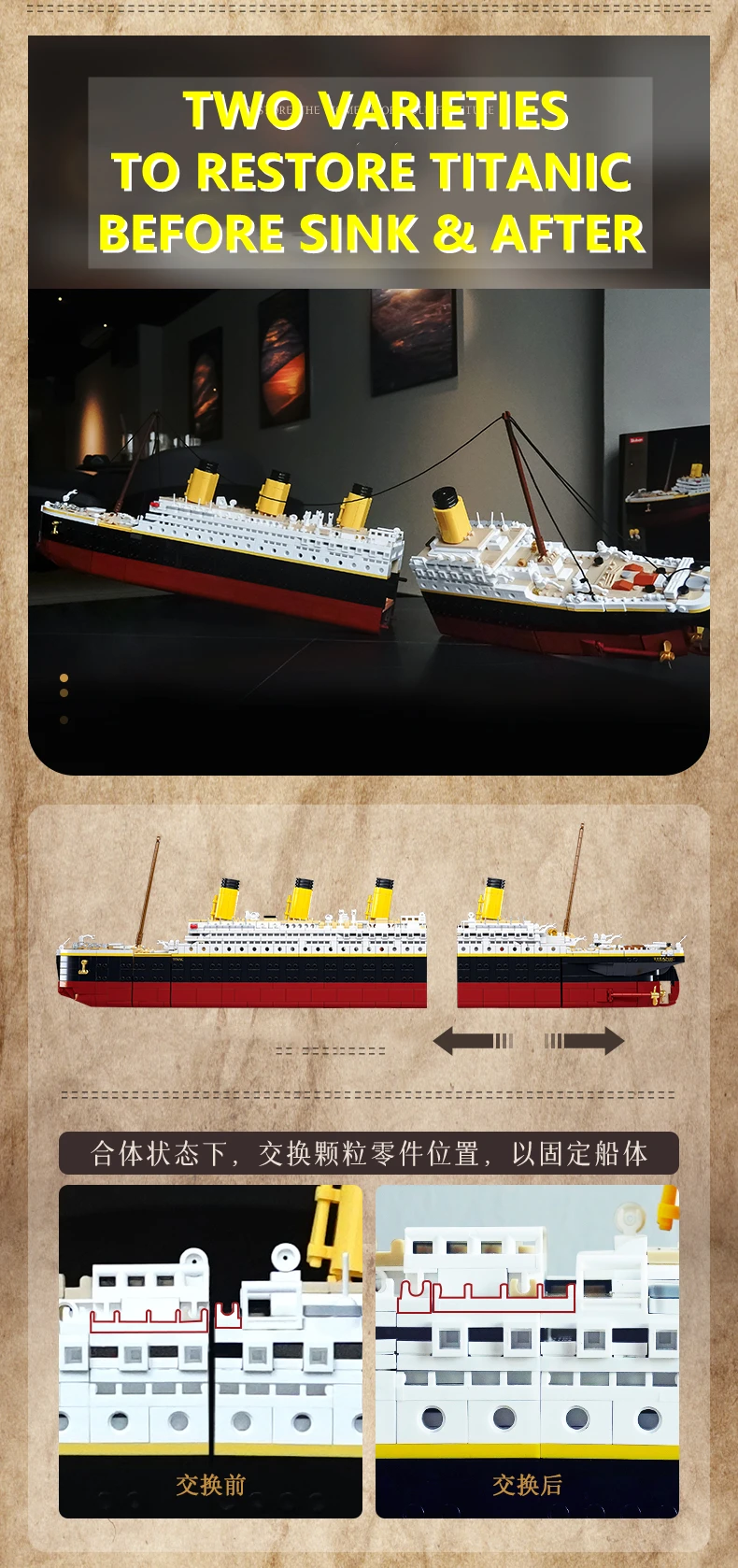 Lego Bateau, Le Titanic, Sluban - Seb high-tech