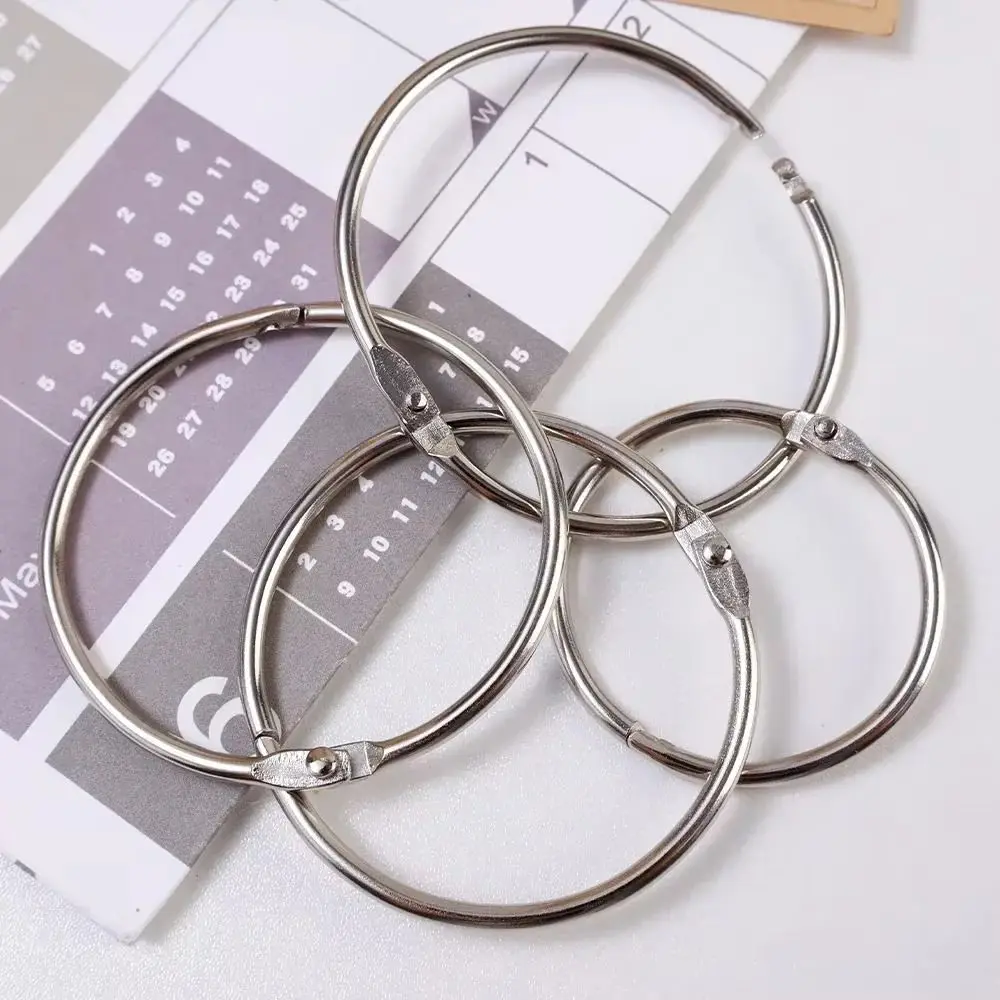 50/100Pcs O 링 금속 바인더 링 튼튼한 오프닝 링 루즈 리프 링 다양한 크기 내구성 있는 책 바인더 후프 사무용품