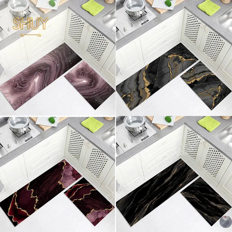 

Marble Diatom Mud Kitchen Mat Super Absorbent Floor Rugs Bath Non-slip Carpets for Living Room Hallway Home Entrance Doormats