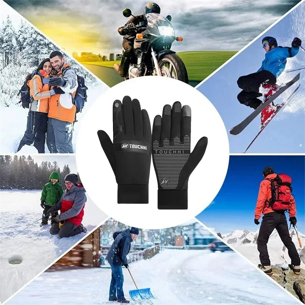 USB Heated Gloves Waterproof Touchscreen Winter Snowboard Gloves Hand Warmer Outdoor Fishing Skiing Motorcycle Bicycle Glove 3