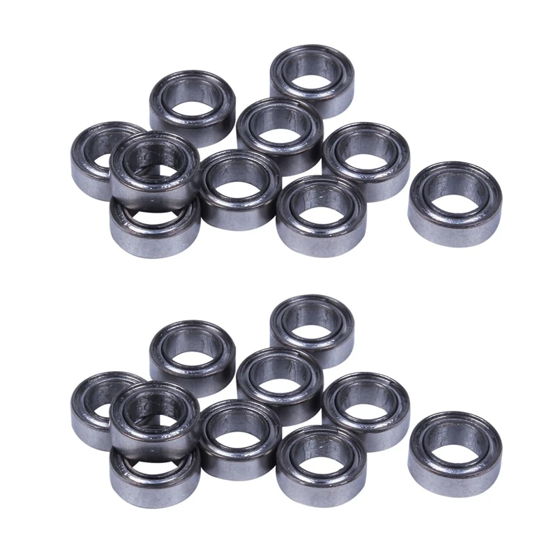 

20Pcs 13Size Miniature Metal Shielded Sealed Groove Model Ball Bearing Size: MR74-ZZ 4 X 7 X 2.5Mm