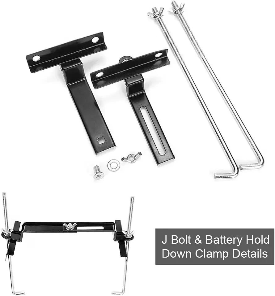 Battery holder battery hold down clamp bracket battery clamp universal battery hold down tray corrosion-resistant steel storage adjustable 27/34cm tray