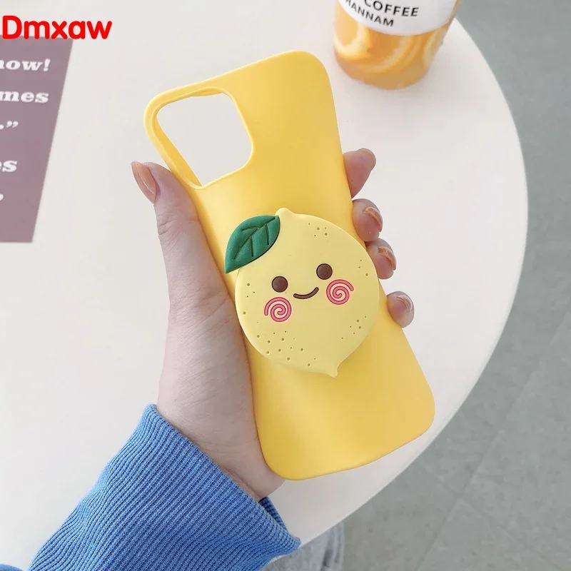 3D Luxury Cartoon fruit Holder Cover for iPhone 13 12 MiNi XS 11