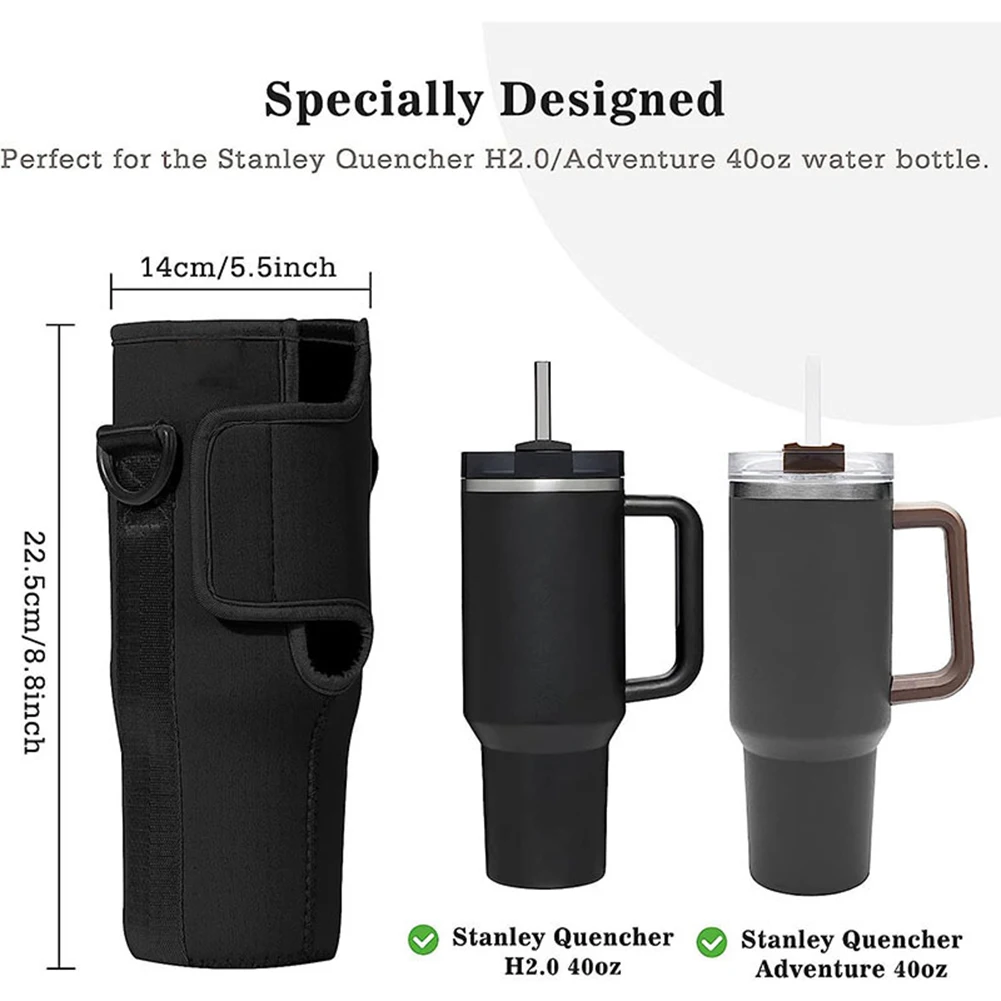 Water Bottle Carrier Bag Compatible with Stanley 40oz Tumbler with Handle,  Water Bottle Holder with Adjustable Shoulder Strap - AliExpress