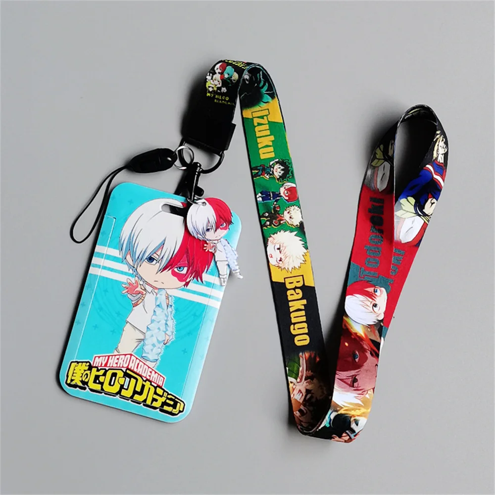 My Hero Academia Cartoon Card Holder & Lanyard - Student Campus Clutch