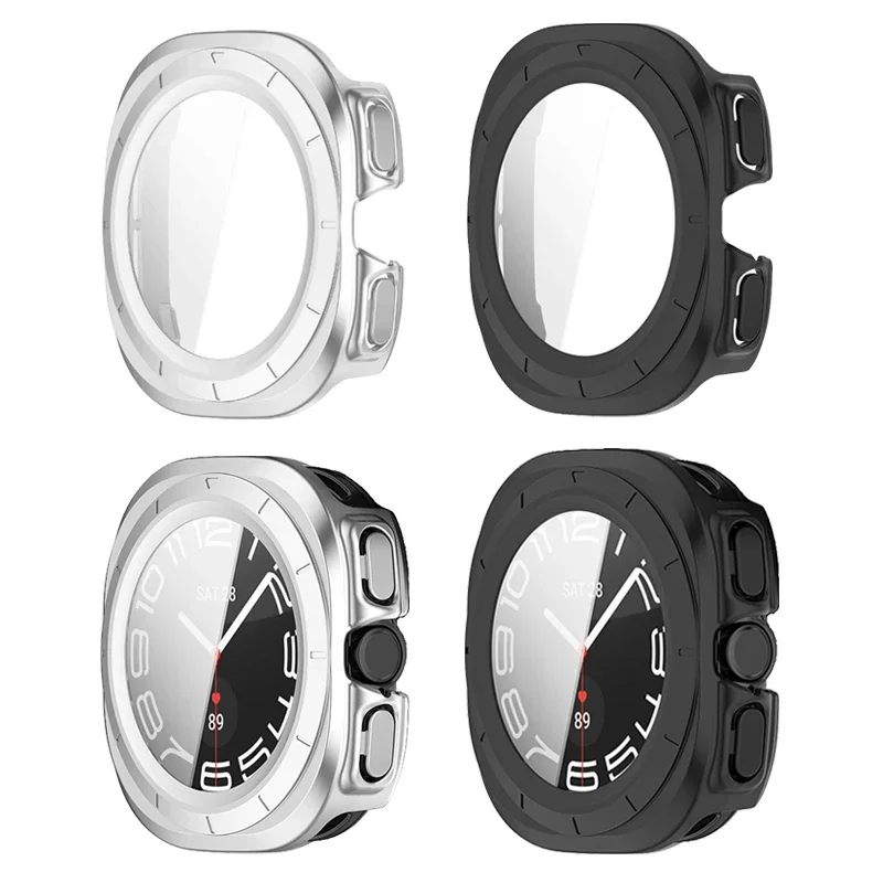 Premium Clear Resin Strap with Protective Cover & Tempered Glass Film