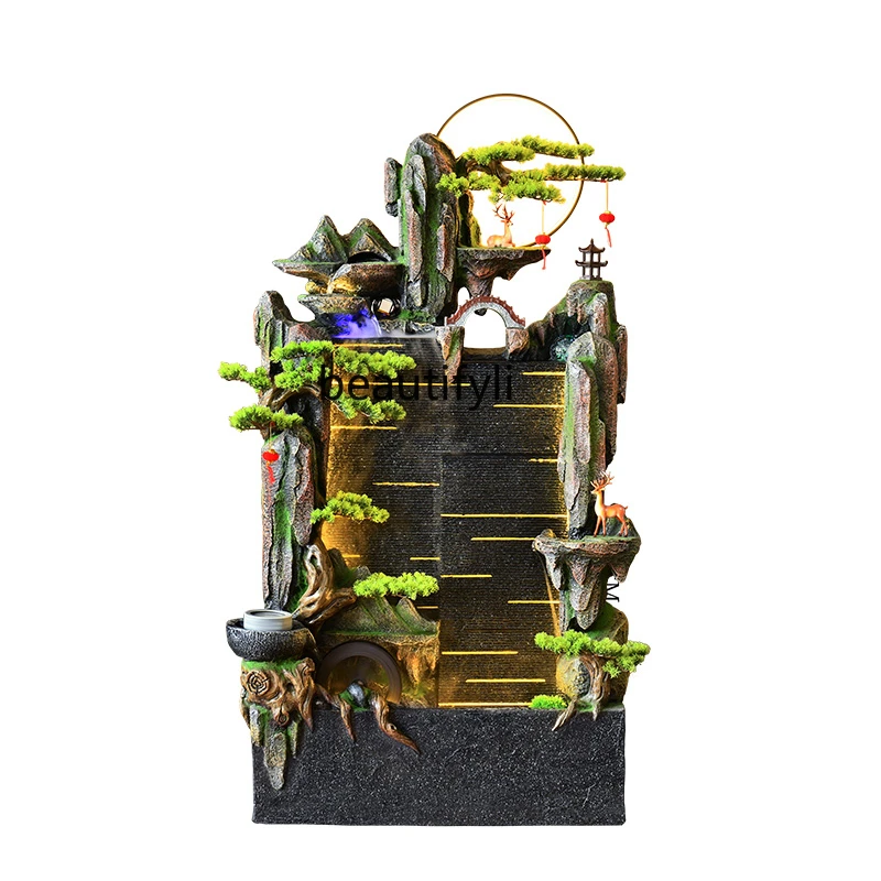 

Настенный экран Rockery для водяной занавески, ветер, емкость с искусственным интеллектом, Bluetooth, умное аудио, для прихожей, счастливая модель фэншуй