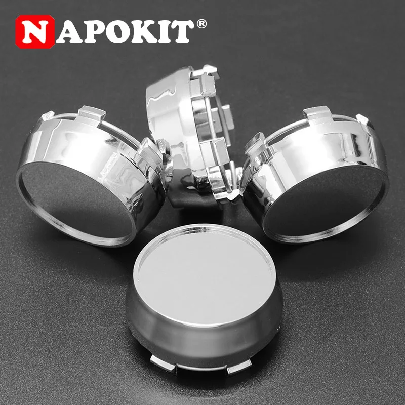 Wheel center caps 4pcs/lot High 60MM Chrome Plastic Flat Surface Car Wheel Center Hub Caps Dust Cover Auto Rim Tire Hubcap