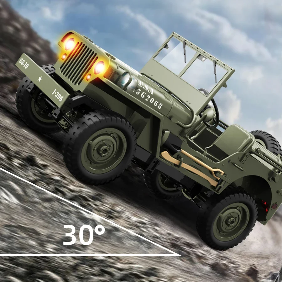 JJRC C8815 Rc Car 1941 JEEP WILLYS 2.4g 4wd RTR Crawler Climbing Scale Military Truck Offroad Vehicle Adult Toy Gift for Kids 3