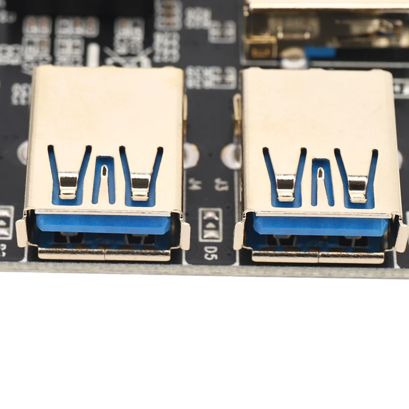Placa Adaptadora Pcie Riser Portas Novo Adaptador Pci-e 1x para Usb 3.0 Pci-e Rabs9 Gpu Riser Extensor Eteu Display Display Engrenagem Zec 1 Cartões para acréscimos - Imagem 6