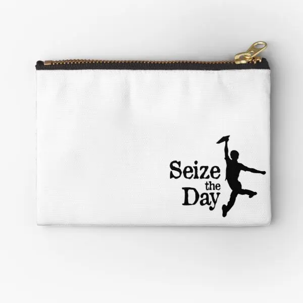 

Seize The Day Zipper Pouches Wallet Socks Storage Pocket Panties Pure Small Cosmetic Men Underwear Money Bag Women Packaging