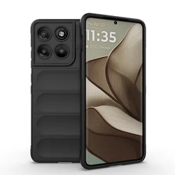 Skin Feeling Flexible Silicone Shockproof Protective Case Cover for Motorola Edge 70 Max (Black)