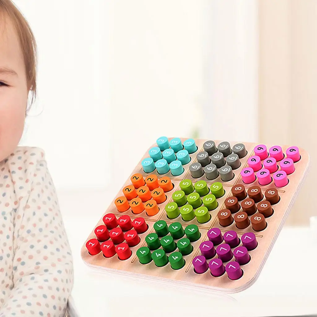 Wooden Sudoku Puzzles Board  Teaser Educational Mini for Activity 4