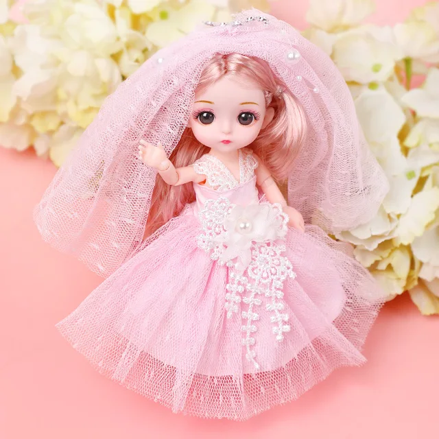BJD dolls 13 Movable Joint 1/12 16cm Princess Dress Up Doll Wedding Suit Cute Doll Girls Toys Clothes Accessories Birthday Gifts 4