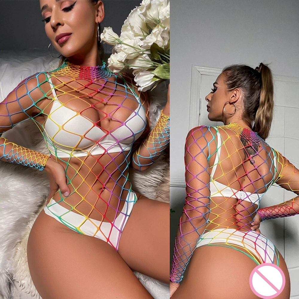 Regenbogen Riemchen Bodysuit sexy rücken freie gerippte Bodysuit Stram pler String Femme sexy ärmellose Tank Top Handschuhe Bodysuit Körper weiblich 1
