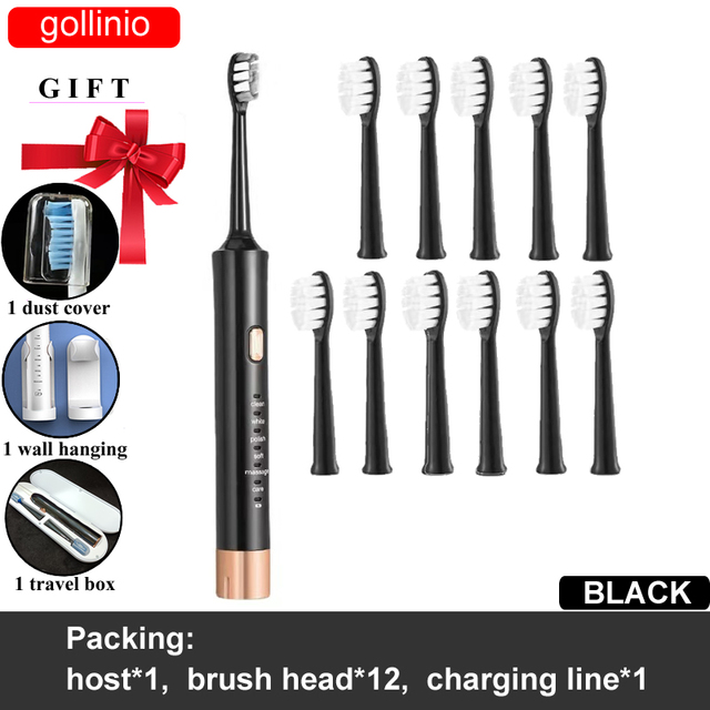 Electric Toothbrush Usb fast charging GL62A Adult  electr teeth brush Rechargeable prodent  Replacement Head case