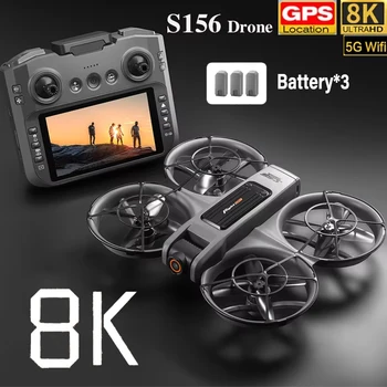Xiaomi S156 Drone 8K HD Doppia Fotocamera 3 Batteria 5G WiFi FPV Motori Brushless Flusso Ottico Hover Evitamento GPS Drone a Quattro Assi