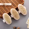 Handheld portable shower brush Natural Wooden Wet Dry Skin Body Bristle Brush Soft SPA Brush Bath Massager 1