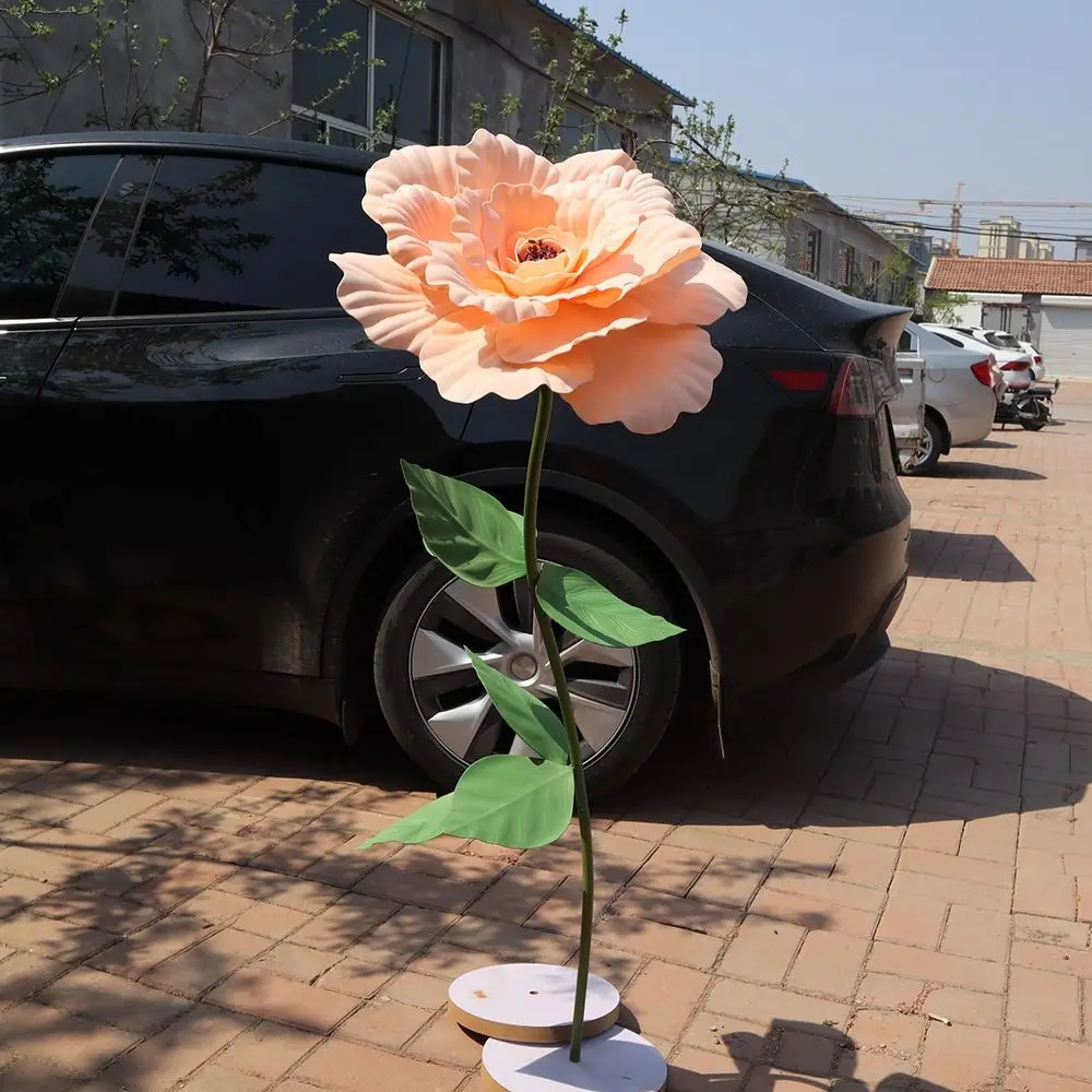 Neue 50cm PE Künstliche Pfingstrose für Schaufensterdekoration, Simulierte Pfingstrose als Foto-Requisite, Hintergrund-Wanddekoration, Künstliche Blumen – Detail 6