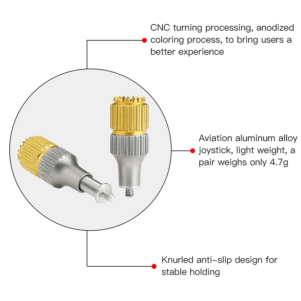 Remote Controller Extended Joystick Aluminum Alloy Telescopic Thumb Control Sticks Drone Accessories for DJI FPV Remote Control - Image 5