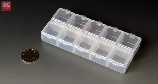 GJ-028 10 Grids Model Tool Parts Box Separate Opening Storage Box Small Accessories Organizer for Model Hobby Tools DIY