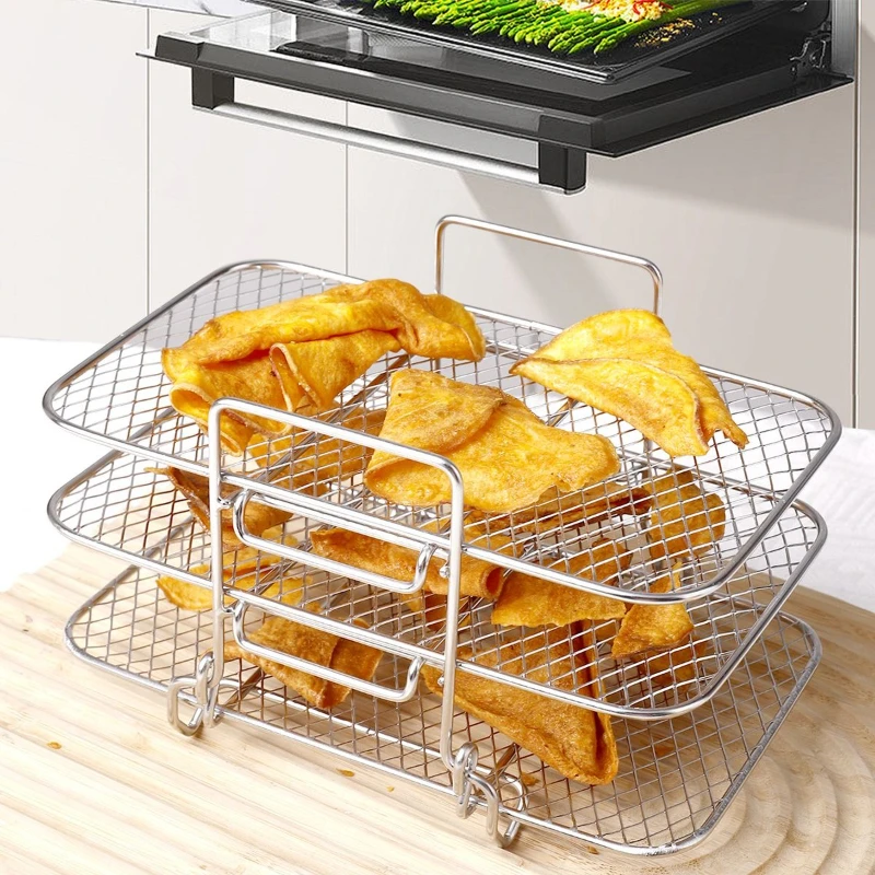 3-layer Stainless Steel Grilling Rack for DZ201/DZ401 Air Fryer Oven ...