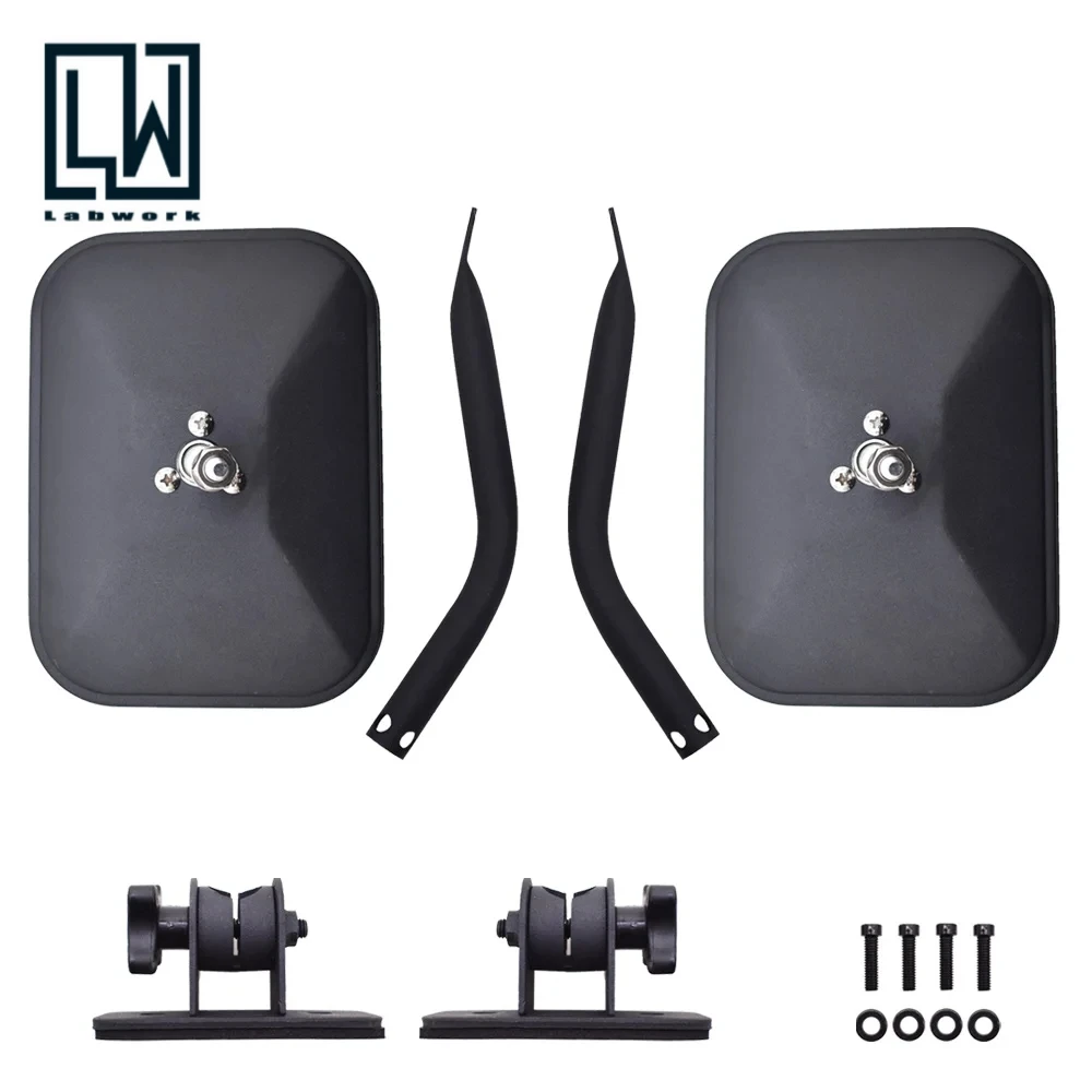 

Pair Quick Release Rear View Side Mirrors For Jeep Wrangler TJ JK LJ Adjustable