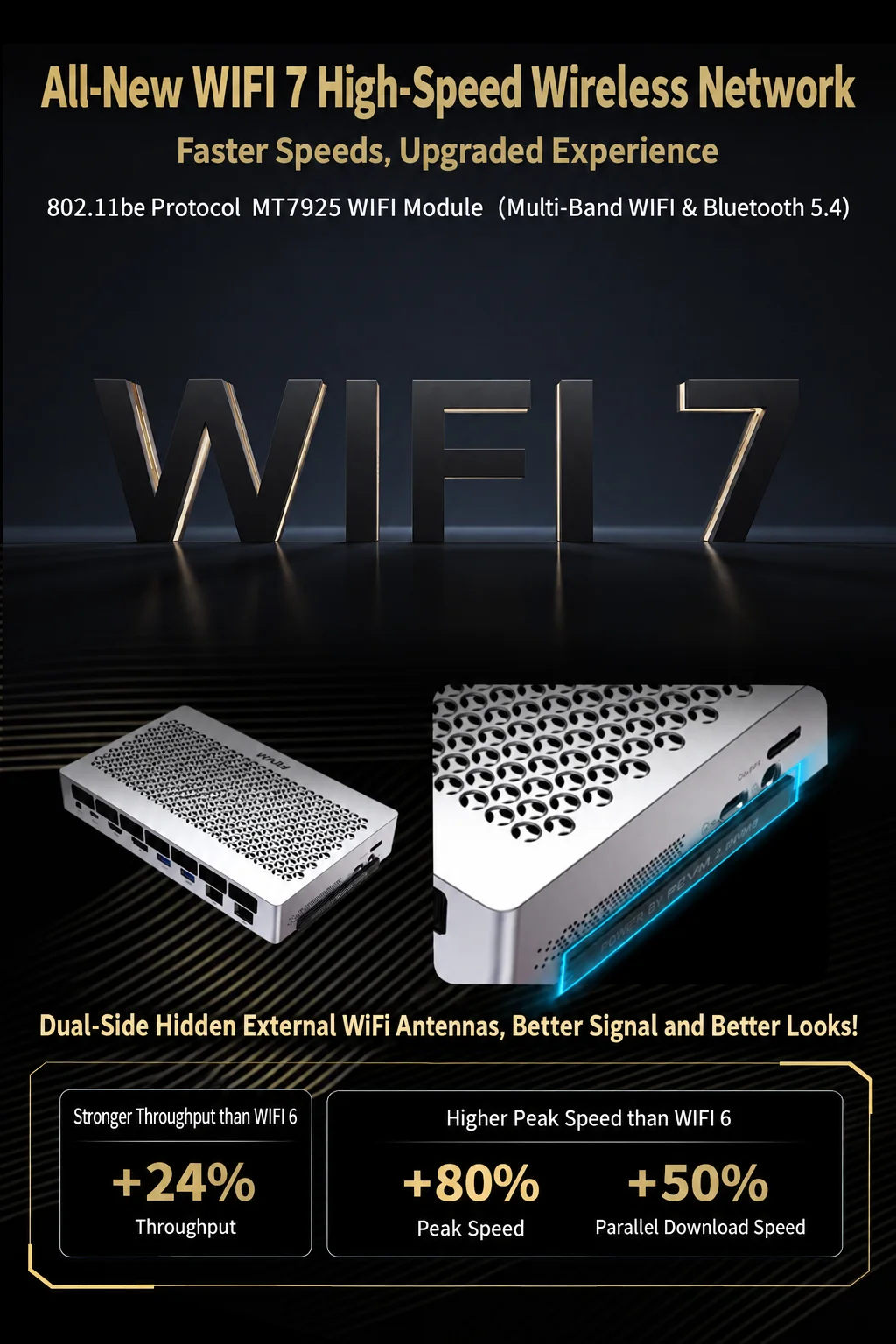 FEVM FAEX2 AI Mini PC Ryzen AI Max+ 495 Radeon 8065S Windows 11 Pro LPDDR5X 8533MHz WiFi 7 OCuLink PCIe 4.0 Gaming Mini PC
