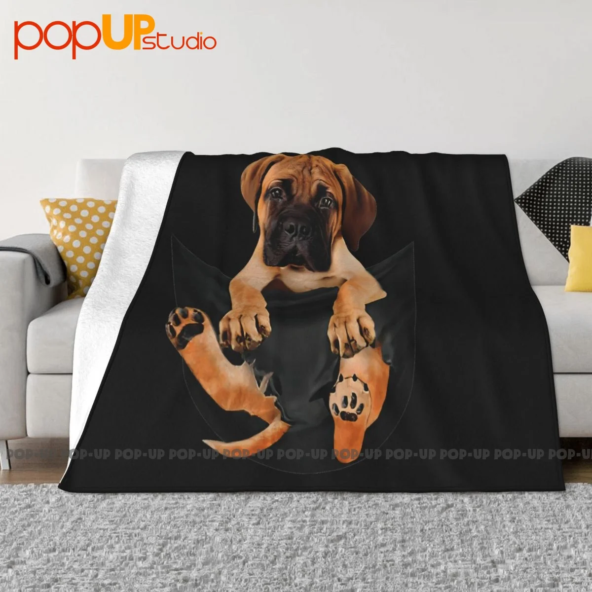 Bullmasttiff Dog In Pocket Coperta Fashion Plus Velvet Skin Friendly