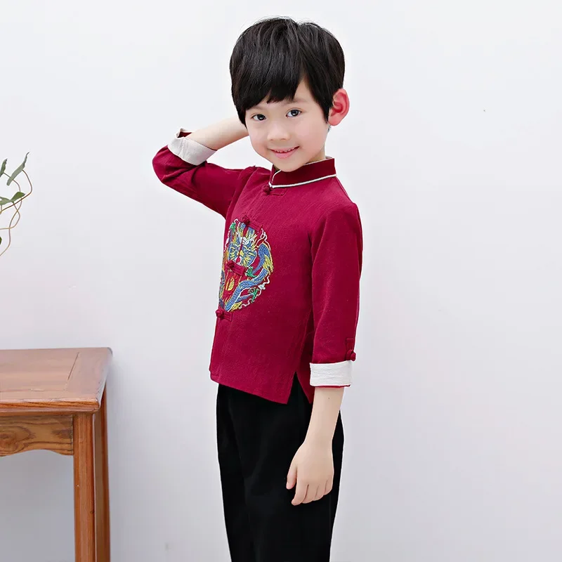 chinese traditional costume boys kids tang suit