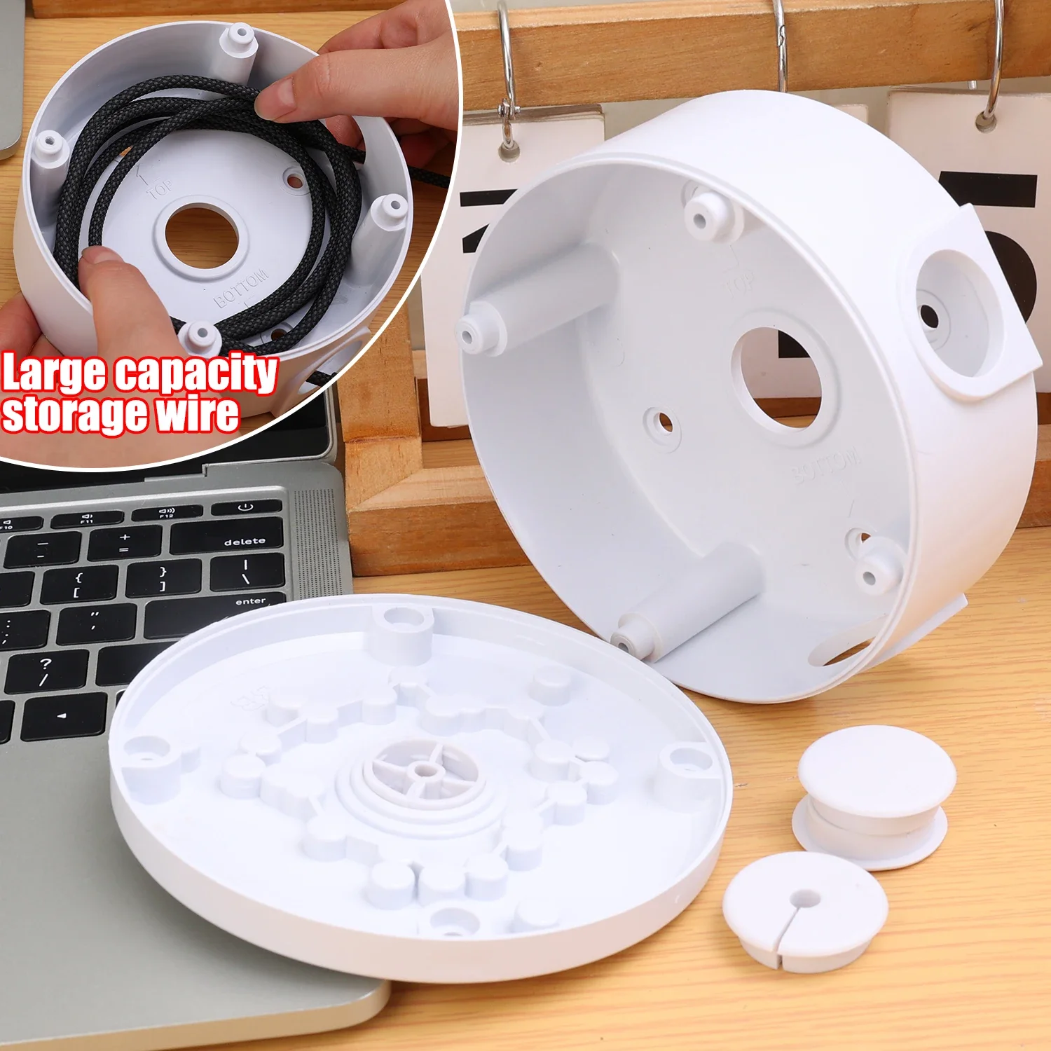 Waterproof Junction Box for CCTV Camera Bracket Junction Boxes Cable Deep Base Camera Mount Bracket Rounds Support Deep Base