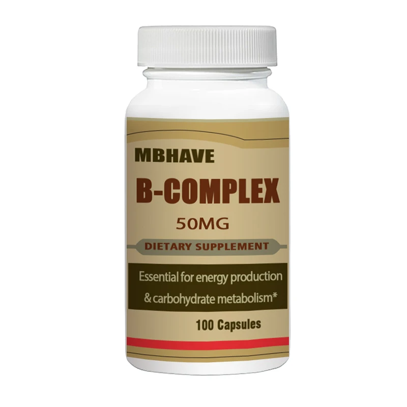 Vitamin B Complex 500Mg 100Capsule High Strength All 9 B Vitamins B12 B