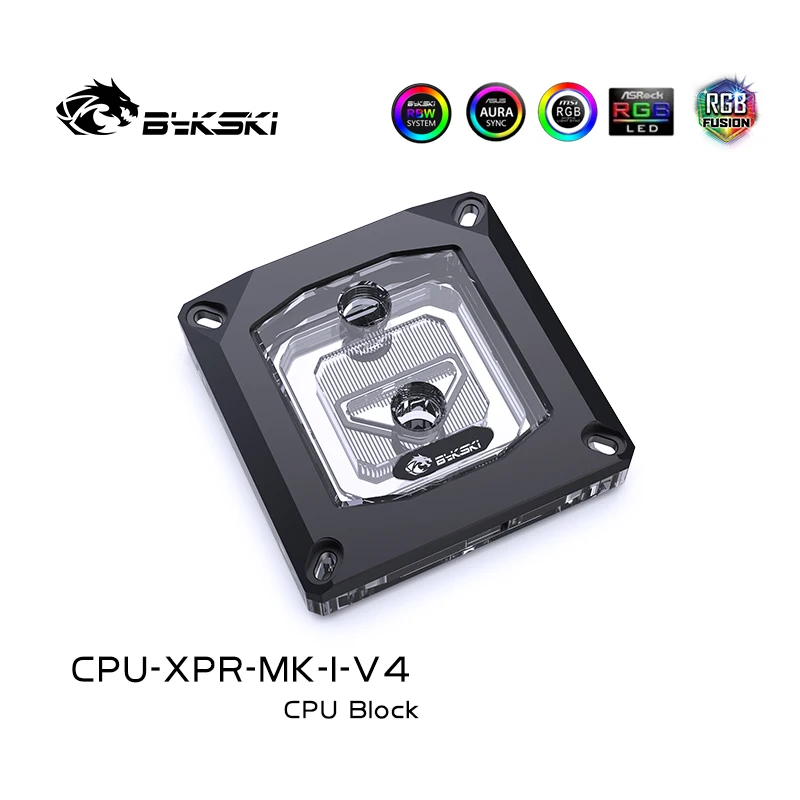 Raffreddatore D'Acqua Bykski Per I 9900K I5 I7/Lga 1366/ Lga 1156/1155/1700/Lga 2011/2066 Blocco Acqua Cpu Raffreddatore Raffreddamento Luce Rgb/A-Rgb