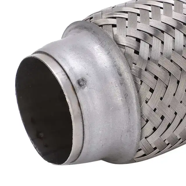 Car Woven Exhaust Flexible Pipe Coupling 1.75x4.1in Stainless