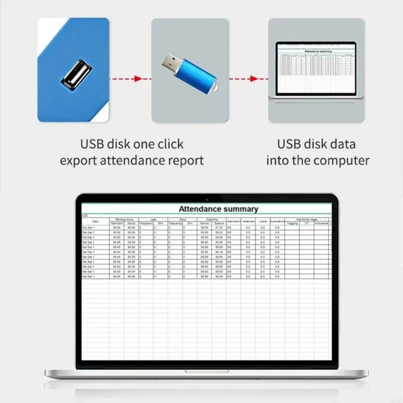 634B 출석 기계 시간 기록계 2.8in 화면 빠른 인식