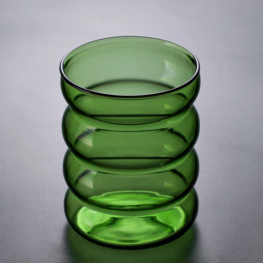 300ml Wave Shape Glass Cup Water Bottle Heat-resistant Beer Drinkware Tea Mug Coffee Juice Milk Tea Home Kitchen Supply glass cup glass mug coffee glass cup heat resistant coffee glass cup glass coffee mug glass tea cup glass tumbler glass whiskey cup glass straw cup