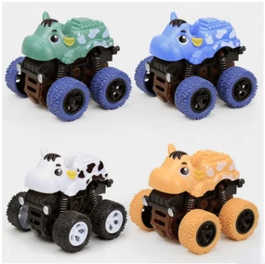 1PC Kids Cars Toys Monster Truck Inertia SUV Friction Power Dinosaur Vehicles Baby Boys Super Cars Blaze Truck Children Toys 1
