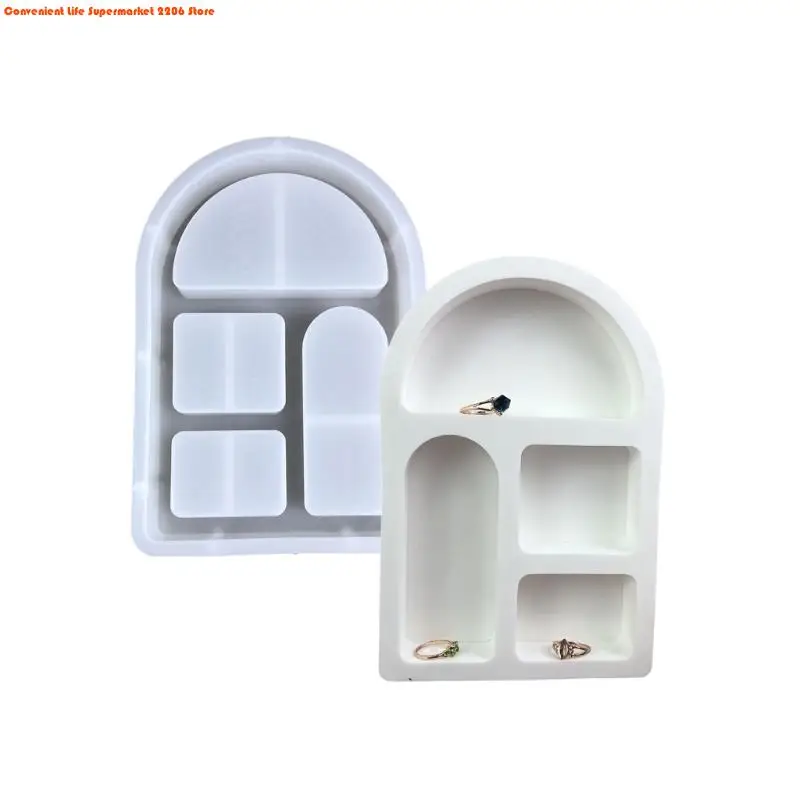 E06E Innovative Arched House Silicone Moulds For Casting Mini House Christmas Decorations And Creative Resin Crafts