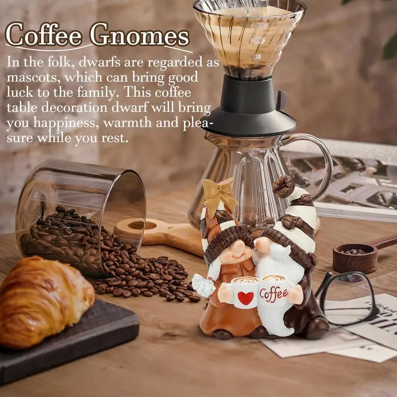 

Кофейные фигурки Гном на День святого Валентина, кофейные тематические аксессуары для украшения бара гном, статуэтки гном из смолы, украшения Гном