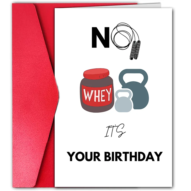 1pc, No Way Gym Card, man Gym Gifts, Gym Card for Him, Birthday Card, Funny Gym Card, Gym Birthday, Creative Gym Card.