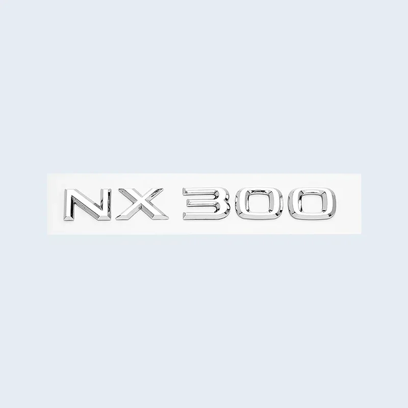 렉서스 NX NX200 NX300 NX200t 액세서리용 자동차 트렁크 ABS 크롬 글로스 블랙 레터 로고 배지 엠블럼 데칼 스타일링 스티커