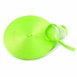 Vibrant 10mm Nylon Ribbon for Crafting and DIY Projects (FluorescentGreen)
