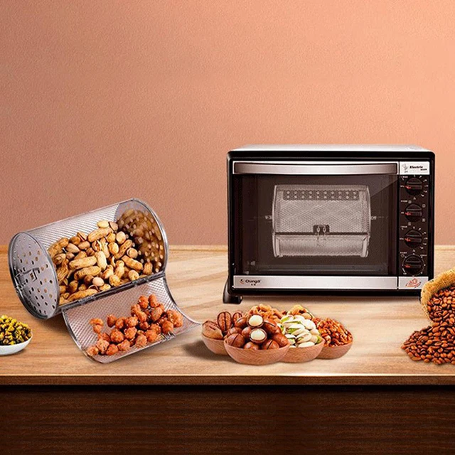 Rozsdamentes Acél Füstölt Háló Bbq Drum Chili Poaster Dob Sütő Sült Hengeres Grillező Kosár Kerek Rotisserie - Image 4