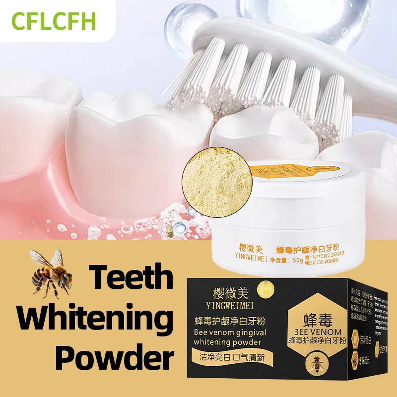 

Tooth Whitening Powder Tooth Whiten Fresh Breath Bright White Teeth Remove Plaque Stains Oral Cleaning Dental Whitener Care 50G