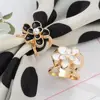 Crystal Scarf Buckle Fashion DIY Alloy Brooches Knotting Artifact Multifunctional Shawl Ring Clip Jewelry Accessories 1