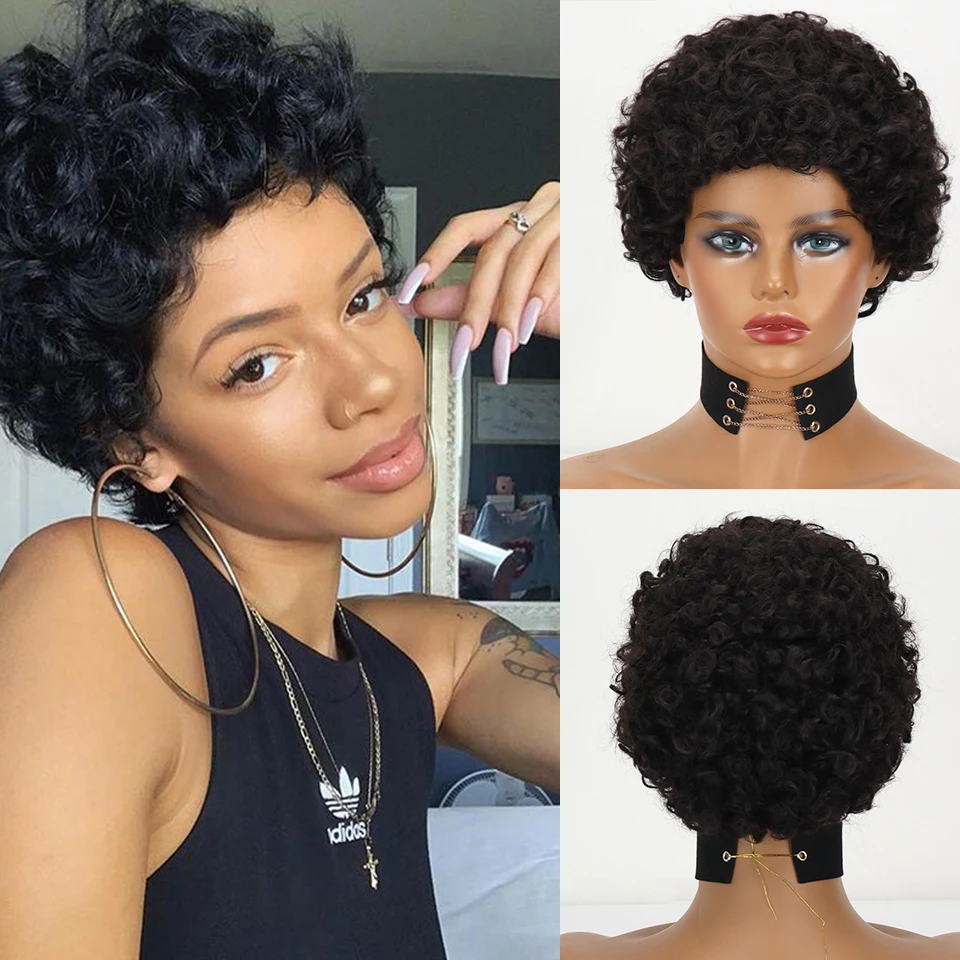 Short Hair Curly Curly Synthetic Hair Black Female Short Hair Pixie Cut Hair Black Brown Blonde Cosplay Aliexpress Short Hair Curly Curly Synthetic Hair Black Female Short Hair Pixie Cut Hair Black Brown Blonde Cosplay Aliexpress