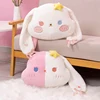 Cute Cloud shape two-tone Bunny Plush Throw Pillow Toy Kawaii Stuffed Animals Long Ear Rabbit Room Decor Sleeping Doll Kids Gift 2