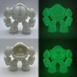 Charming 3D Printed Teddy Bear Robot Statue - Perfect for Home and Office Decor, Party & Christmas Gifts (Night light green)
