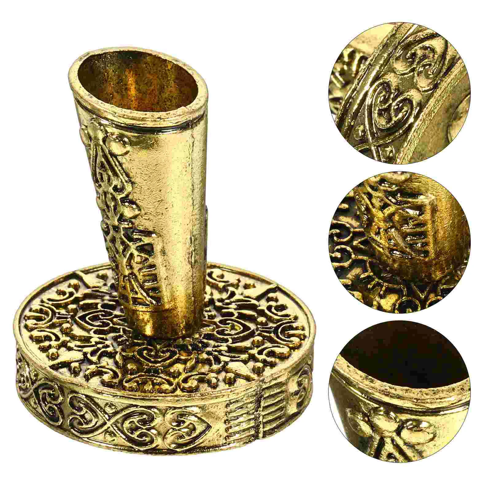 

Retro Oblique Pen Holder Pot Nice Creative Stand Desktop Dip Home Fountain for Students Metal Office Single