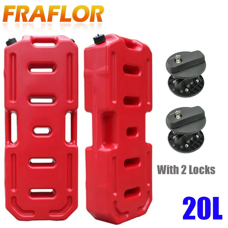 Portable Jerry Can Gas Fuel Tank Plastic Petrol Car Spare Container Gasoline Canister ATV UTV Motorcycle 20L with Tank Lock